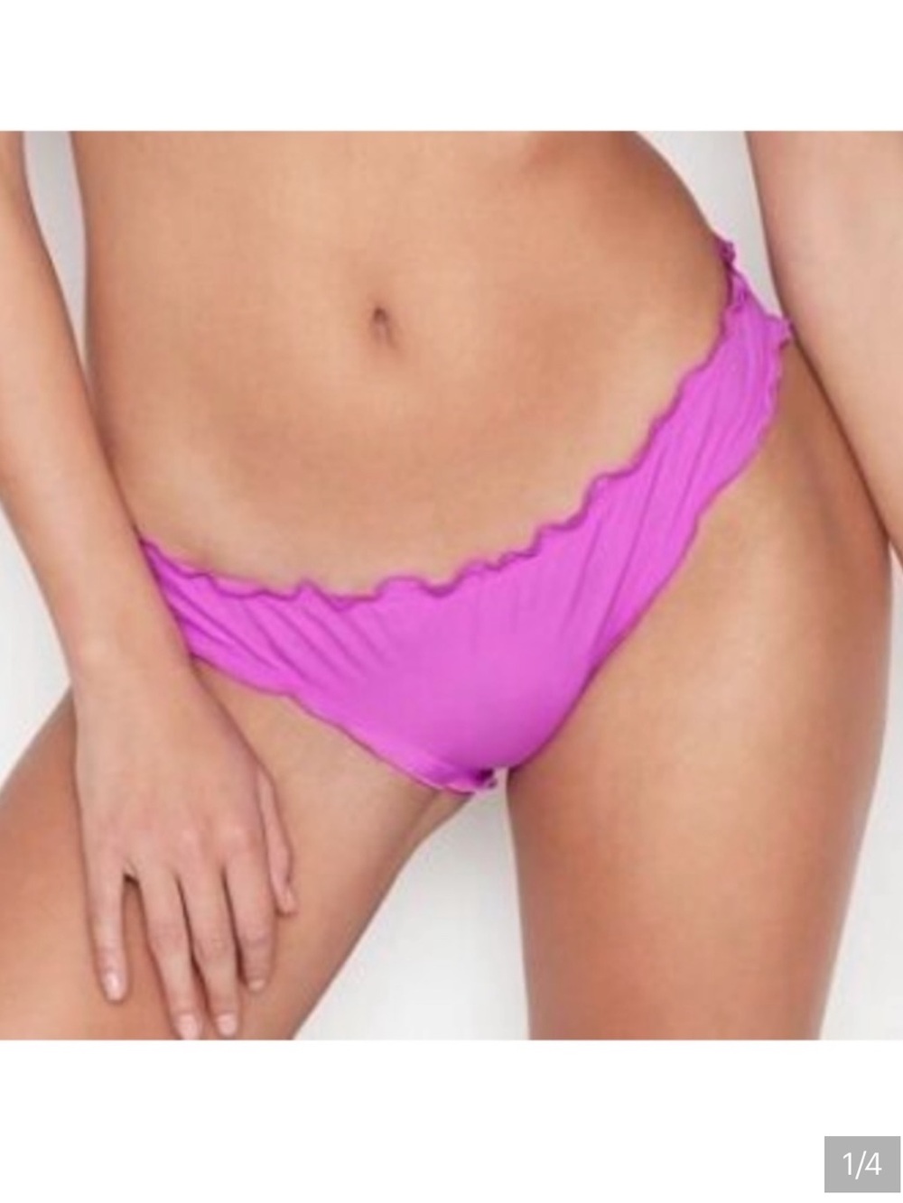 Victoria's Secret Fuchsia Ruffle Bikini Bottom